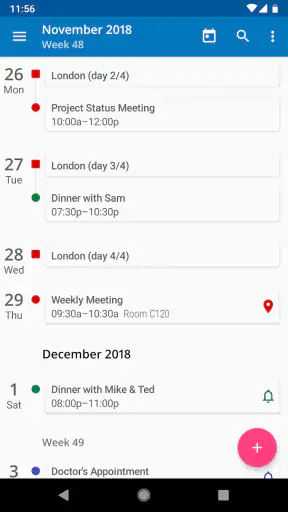 aCalendar+ Calendar & Tasks screenshot