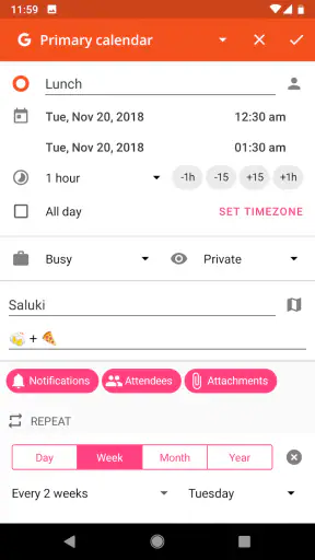 aCalendar+ Calendar & Tasks screenshot