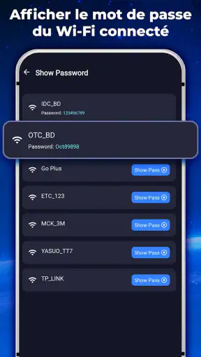 Afficher le mot de passe Wifi screenshot
