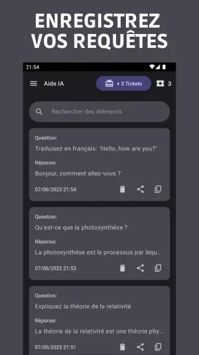 Aide IA : Application d'étude screenshot
