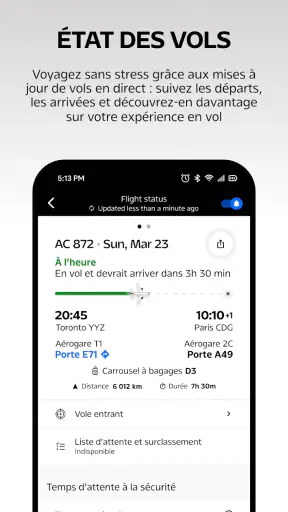 Air Canada + Aéroplan screenshot