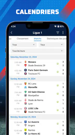AiScore - résultats en direct screenshot