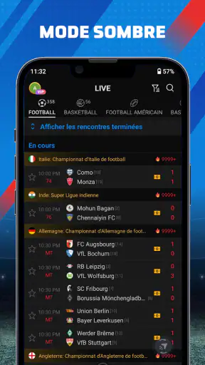 AiScore - résultats en direct screenshot