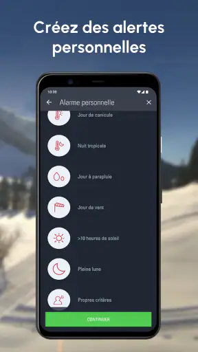 Alarme-Météo : Temps Suisse screenshot