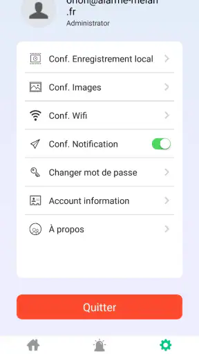 ALARME ORION IP2 screenshot