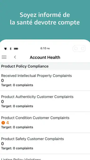 Amazon Vendeur screenshot