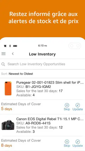 Amazon Vendeur screenshot
