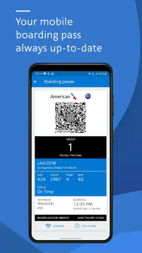 American Airlines screenshot