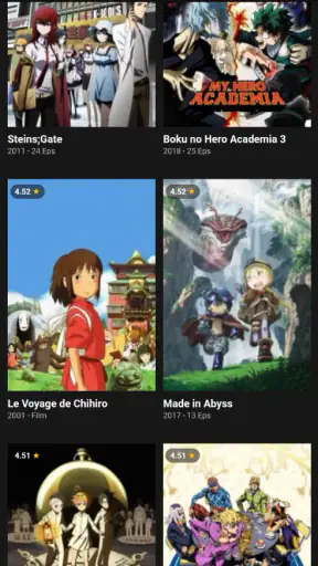 Animés et Manga streaming screenshot