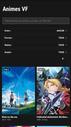 Animés et Manga streaming screenshot
