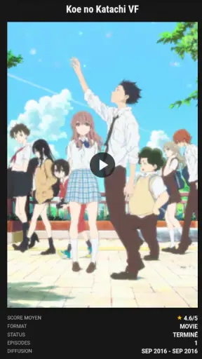 Animés et Manga streaming screenshot