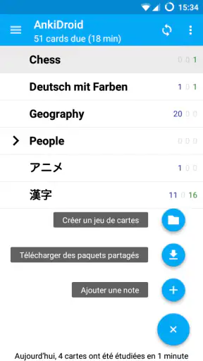 AnkiDroid (Cartes mémoire) screenshot