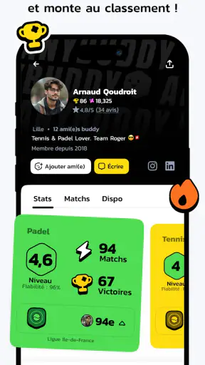 Anybuddy: Tennis Padel Squash screenshot