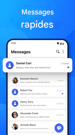 Application de messagerie SMS screenshot