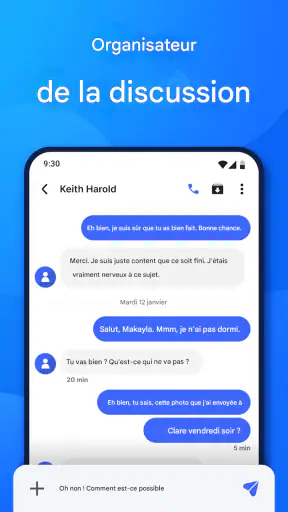 Application de messagerie SMS screenshot