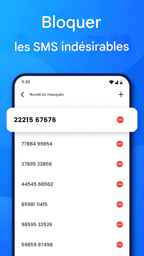 Application de messagerie SMS screenshot