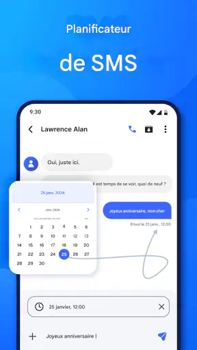 Application de messagerie SMS screenshot