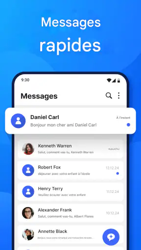 Application de messagerie SMS screenshot