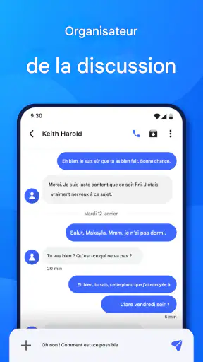 Application de messagerie SMS screenshot