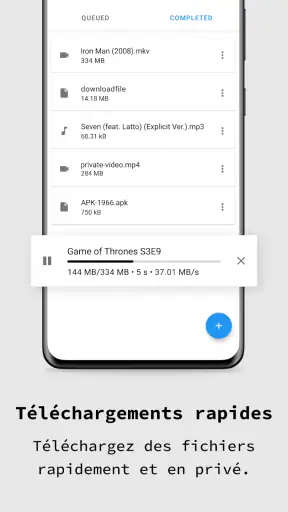 Application navigateur privé screenshot