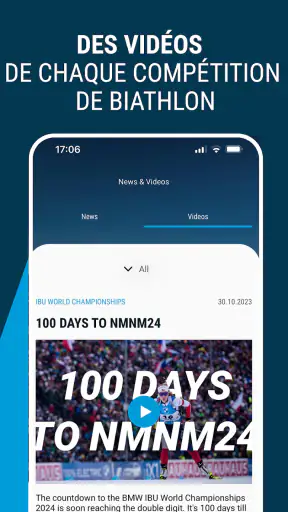 Application officielle IBU screenshot