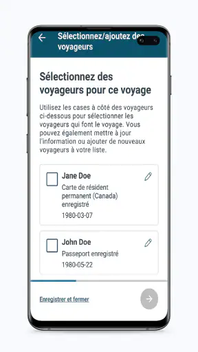 ArriveCAN screenshot