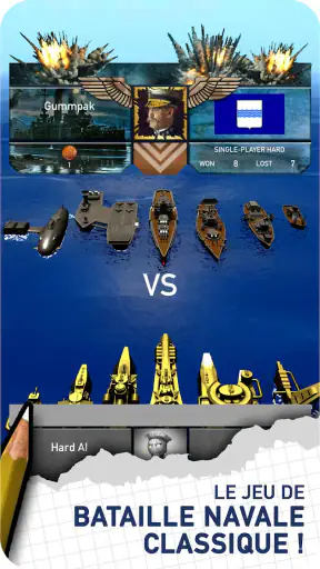 Bataille Navale - Touché-coulé screenshot