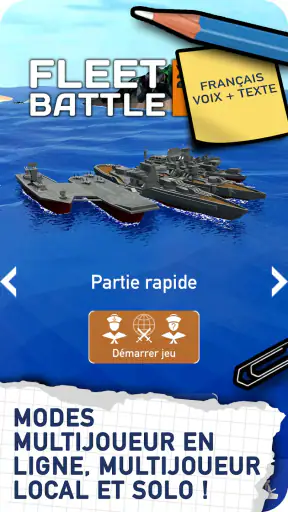 Bataille Navale - Touché-coulé screenshot