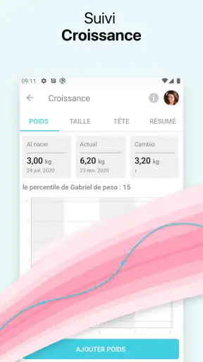 Bébé + | Suivi de croissance screenshot