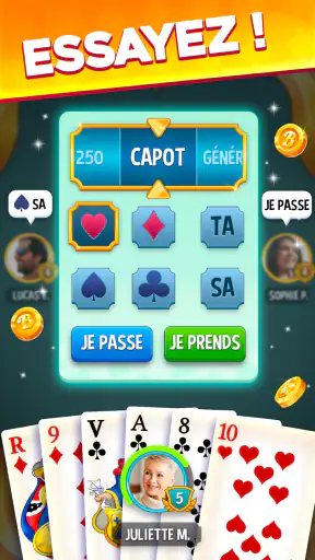 Belote & Coinche, jeu en ligne screenshot