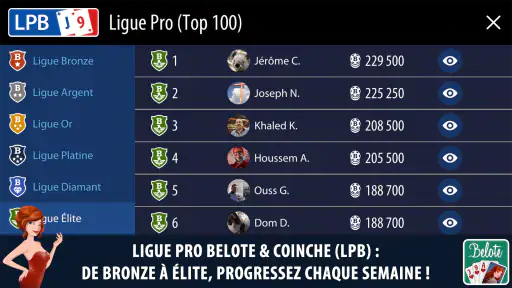 Belote & Coinche Multijoueur screenshot