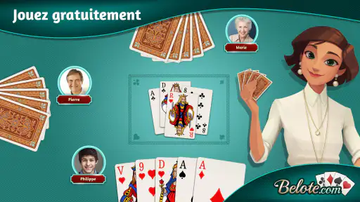 Belote.com - Belote et Coinche screenshot