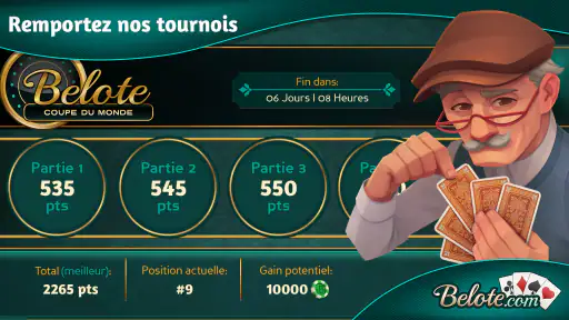 Belote.com - Belote et Coinche screenshot