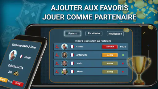 Belote et Coinche En Ligne screenshot