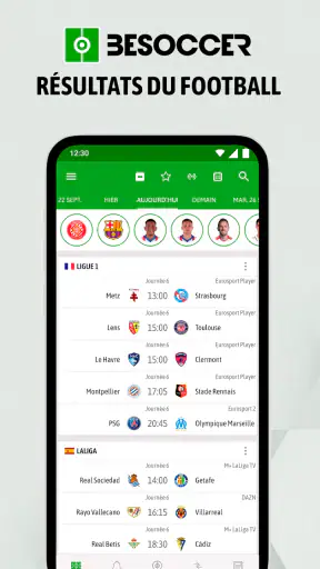 BeSoccer - Résultats de foot screenshot