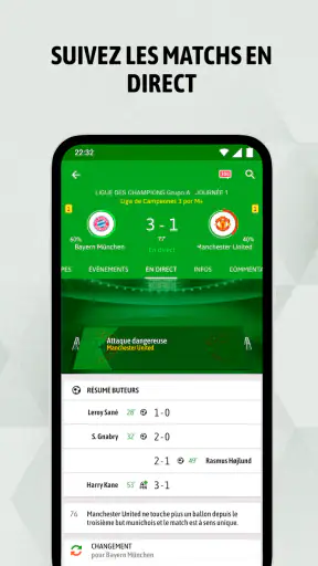 BeSoccer - Résultats de foot screenshot