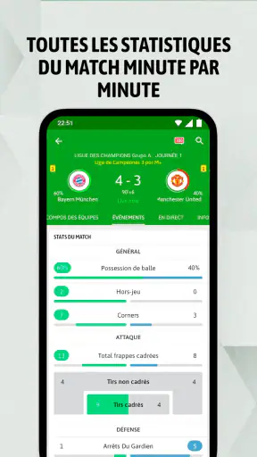 BeSoccer - Résultats de foot screenshot