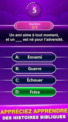 Bible Trivia - Quiz de Mots screenshot