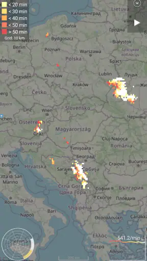 Blitzortung Lightning Monitor screenshot