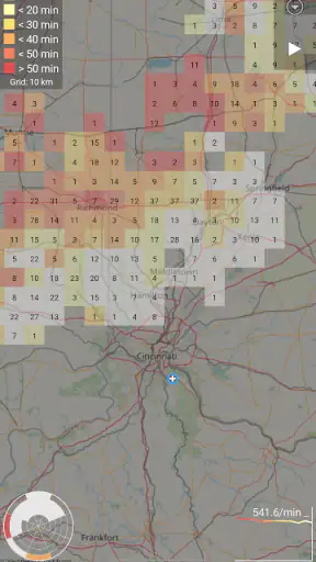 Blitzortung Lightning Monitor screenshot
