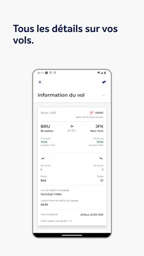 Brussels Airlines screenshot