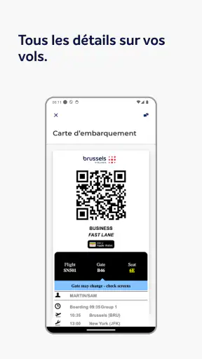 Brussels Airlines screenshot
