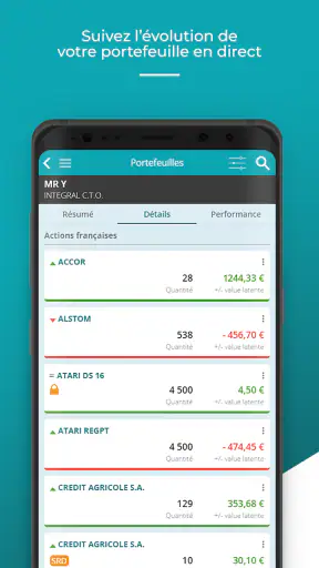 CA Bourse screenshot
