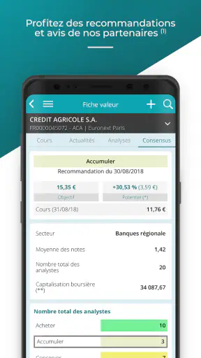 CA Bourse screenshot