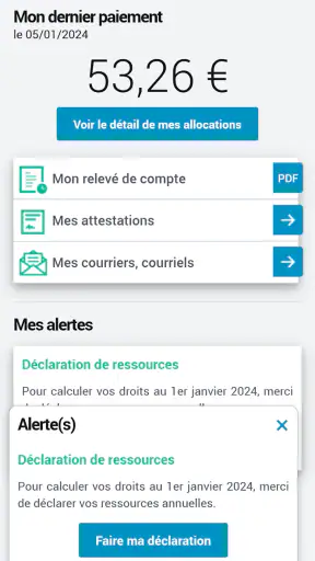 Caf - Mon Compte screenshot
