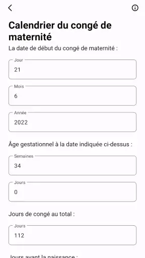 Calculateur Obstétrique screenshot