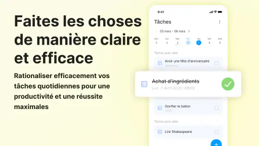 Calendrier Agenda, Planner App screenshot