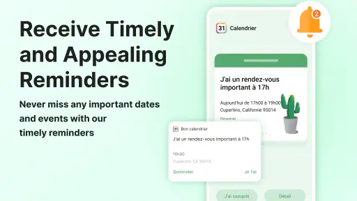 Calendrier Agenda, Planner App screenshot