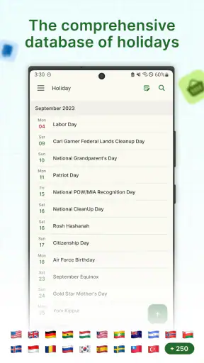 Calendrier de vacances screenshot