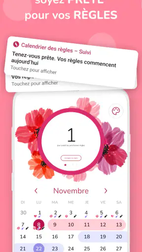 Calendrier des règles – Suivi screenshot